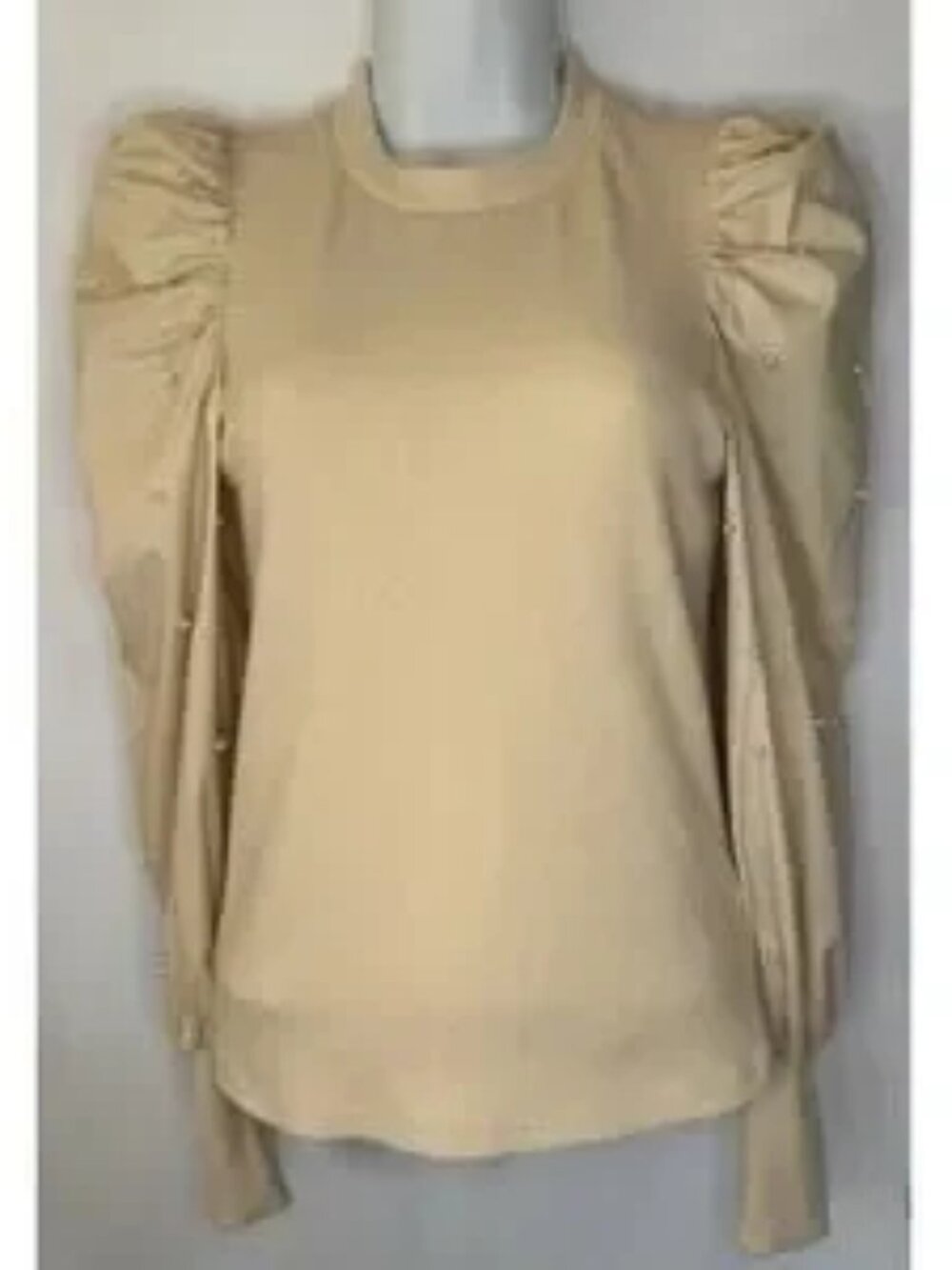 Sweater Women’s Ribbed Long Puff Sleeve Top